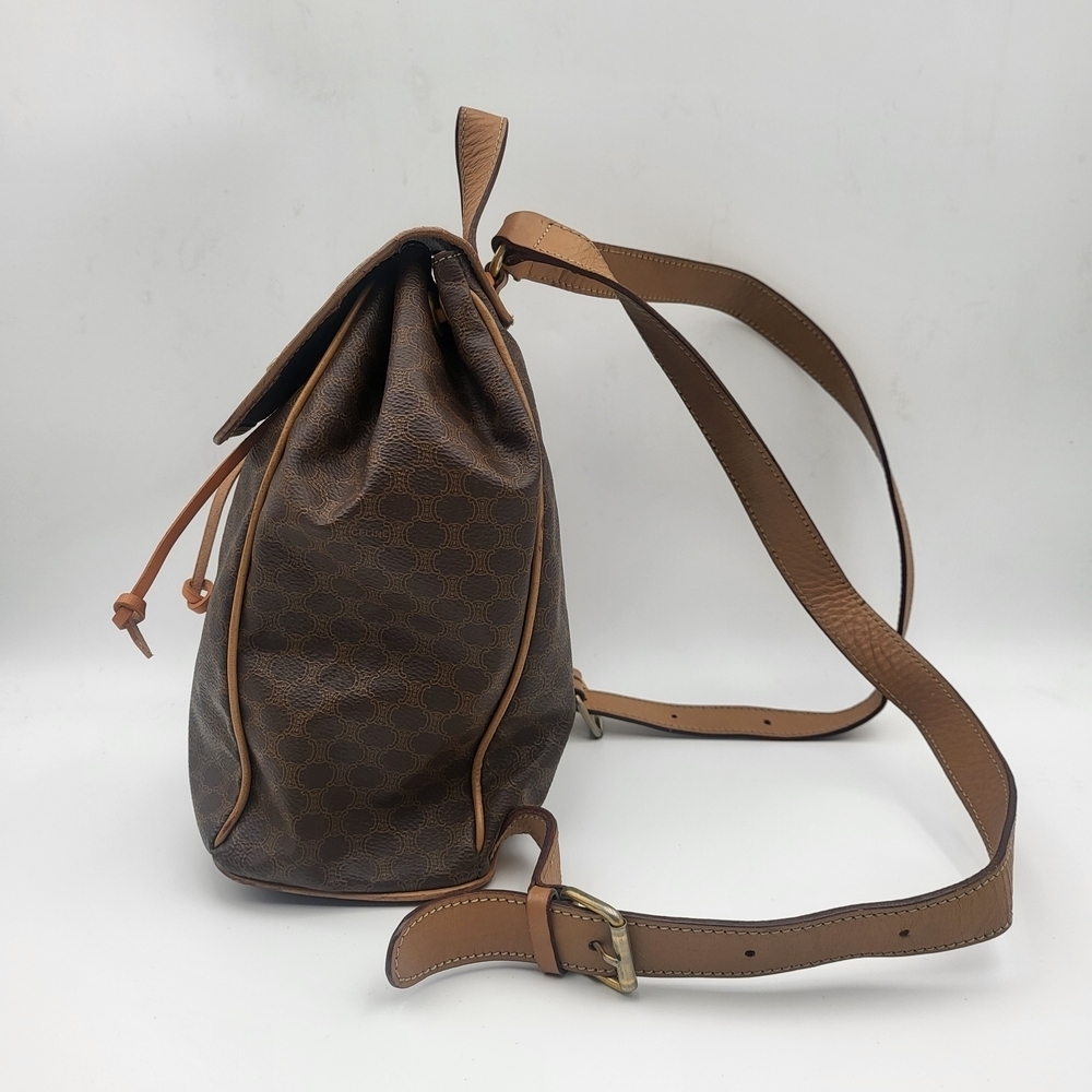CELINE Macadam Rucksack Backpack Mini canvas leather..Authentic.. - Picture 2 of 16